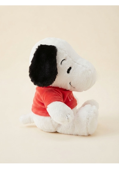 Peluş Köpek Snopyy-30 Cm -kırmızı Tşhirt'lü Kırmızı-beyaz