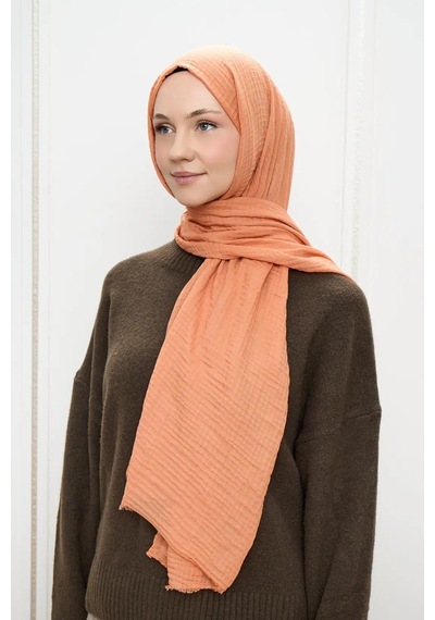 Deserto Fashion Müslin Şal-3631 Açık Turuncu
