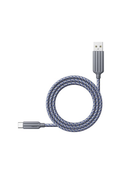 Recci RTC-N23C 3A Type-C To USB-A 1 M Hızlı Şarj Kablosu Gri