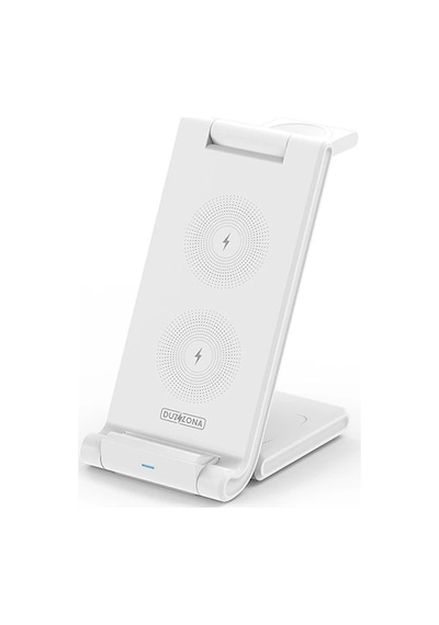 Duzzona 15w Katlanır 3 İn 1 Telefon Kulaklık Saat Kablosuz Şarj Standı- 5775 Standart