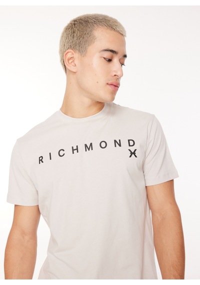 John Richmond Bisiklet Yaka Mavi Erkek T-shirt Uma23082ts