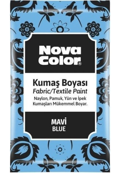 Nova Color Toz Kumaş Boyası 12 gr Mavi