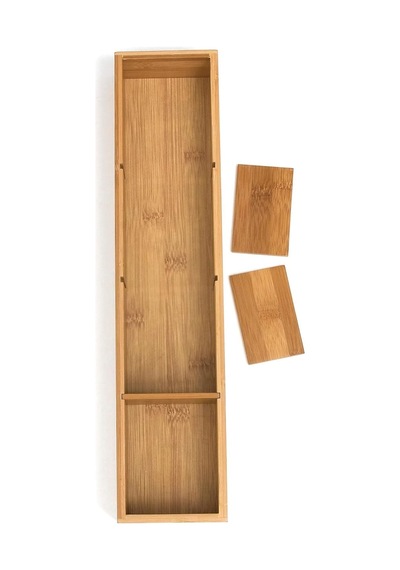 Tr 8884 Bambu Ahşap Çıkarılabilir Bölücüler İle 4 Parçalı Çekmece Düzenleyici, 17-1/2 X 4 X 2-1/2 Genel