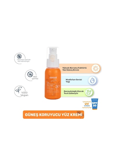 Angie Sun Face Yüz Güneş Kremi Sprey SPF50 50 ML