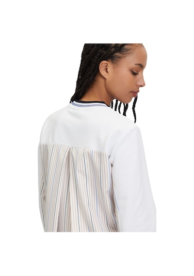 Beyaz Fila Kadın Bisiklet Yaka Sweatshirt Flared Tw411143 BEYAZ