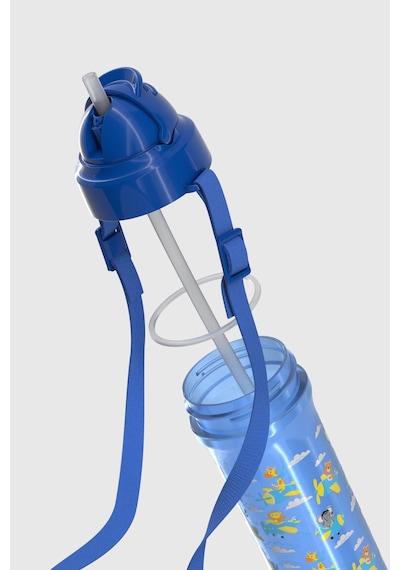 Renga Migo Ayıcık Desenli 300 Ml Askılı Pipetli Pp Bebek Suluk 912013 Mavi Mavi