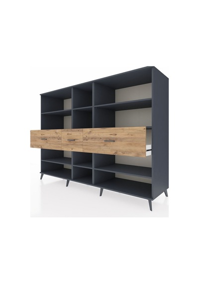 Kronos Dolap 9 Raflı 3 Çekmeceli 220x59x163 Antrasit-antrasit/ça Antrasit-antrasit/çam Kronos Dolap 9 Raflı 3 Çekmeceli 220x59x163 Antrasit-antrasit/ça Antrasit-antrasit/çam