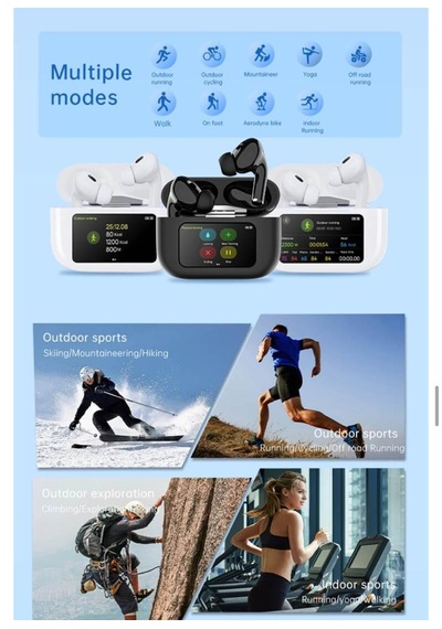 Laxsam M5 Pro LCD Ekran Bluetooth 5.3 Akıllı Kulak İçi Kulaklık