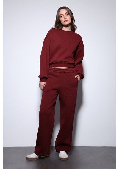 Antioch Basic Kadın Sweatshirt Bordo