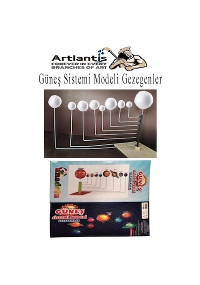 Güneş Sistemi Modeli 1 Paket Gezegenler Sistemi Strafor Köpük Top Maket Deney Okullar İçin Öğretici