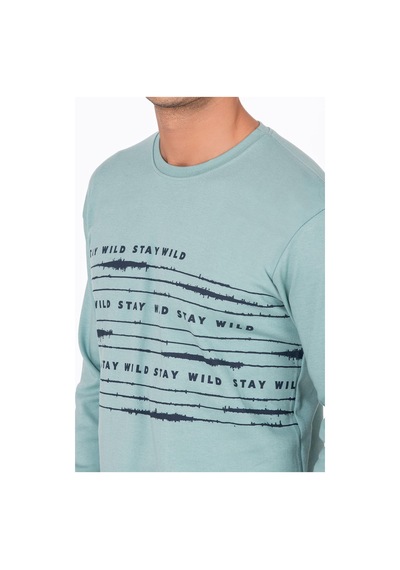 Kompedan Erkek Stay Wild Baskılı Pamuklu Pijama Takımı Su Yeşili 028 Mint - Yeşil Kompedan Erkek Stay Wild Baskılı Pamuklu Pijama Takımı Su Yeşili 028 Mint - Yeşil