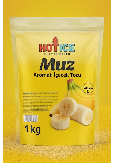 Hotıce Muz Aromalı İçecek Tozu 1 KG