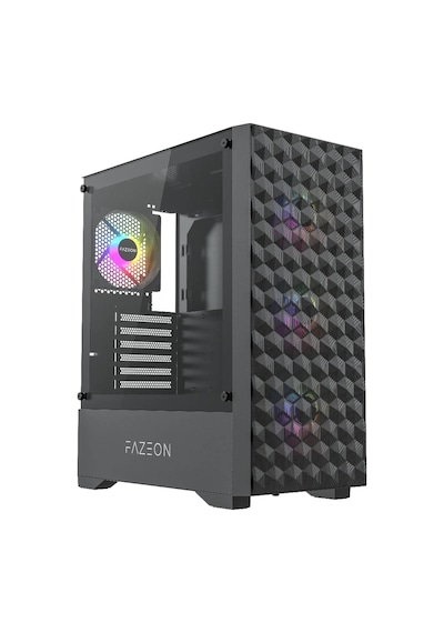 Fazeon F6 650w 80+ Bronze Tempered Glass Mesh 4x Argb Fanlı Usb 3.0 Atx Bilgisayar Kasası