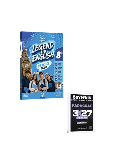 Av 2027 8. Sınıf İngilizce Legend Of English Practice Book+ Evp Akademi Paragraf
