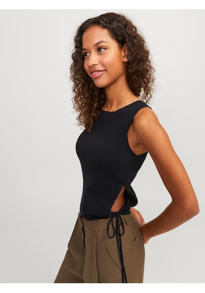 Jack & Jones Kadın Belden Bağlamalı Bluz - Dahlia Black Siyah
