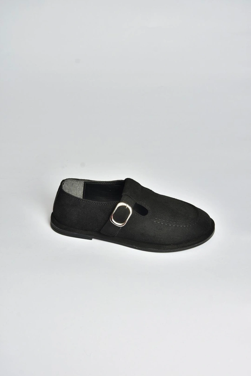 Fox Shoes V846871002 Siyah Süet Günlük Kadın Ayakkabı Siyah-süet