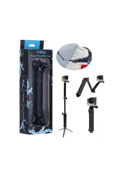 Gplus Gp238 3 Way Katlanır Monopod Mini Tripod Stand 3 Parça Set
