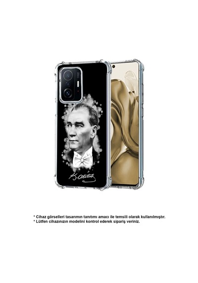 Samsung Galaxy A26 İle Uyumlu Atatürk Baskılı Şeffaf Köşe Korumalı Antişok Kılıf