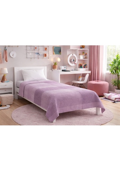 Amazon Ev Pamuk Dokuma Tek Kişilik Pike 160 240 Cm Dama Fuşya