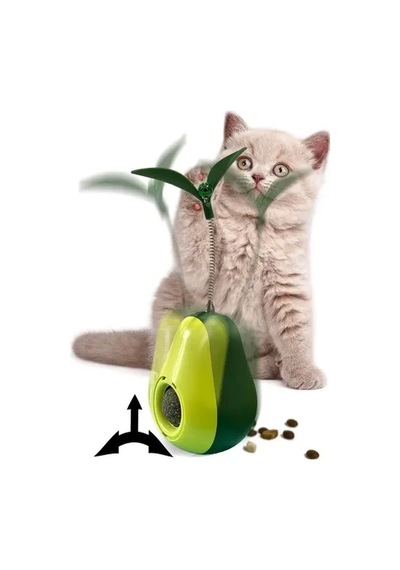 Mey İthalat Avokado Şeklinde Kedi Naneli Ve Mama Hazneli Kedi Oyuncağı