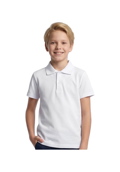 Modanino 2'li T-shirt Erkek Çocuk Pamuk Okul Tarz 5-13 Yaş 12277 Beyaz