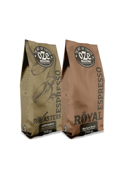Oze Royal Espresso + Roasters Espresso Kahve 2 x 250 G Öğütülmüş