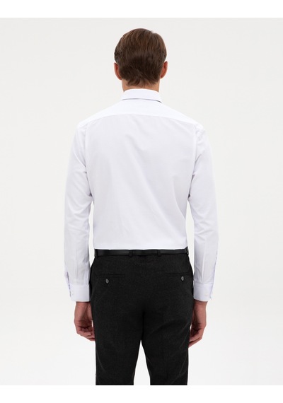 Pierre Cardin Beyaz Slim Fit Uzun Kollu Basic Gömlek 50325338-vr013