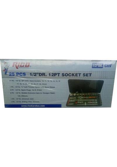 Rico Rc1125 Lokma Takımı Seti 1/2" 25 Pcs 12 Köşe