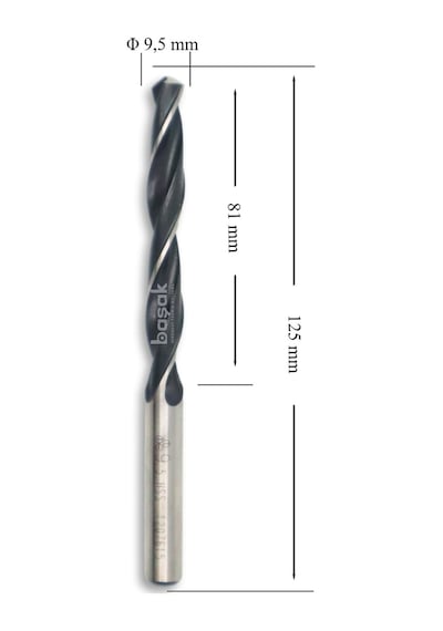 Mte 9,5 Mm Haddeli Metal Matkap Ucu Hss Dın 338