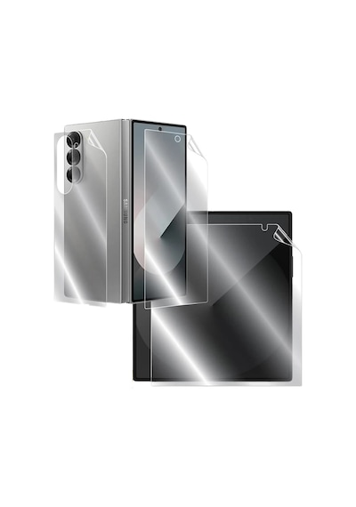 Samsung Galaxy Z Fold 7 Uyumlu 2 Ön 1 Arka Body Şeffaf Ultra Koruyucu Nano Jelatin