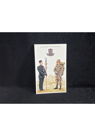 1995 İngiltere Kartpostal Britanya Ordusu 2nd King Edward Vıı's Own Gurkha Rifles - Regimental Colour Postcard