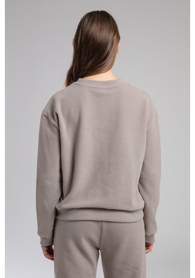 Lee Cooper Flora Kadın O Yaka Sweatshirt Kahverengi-21487 VIZON