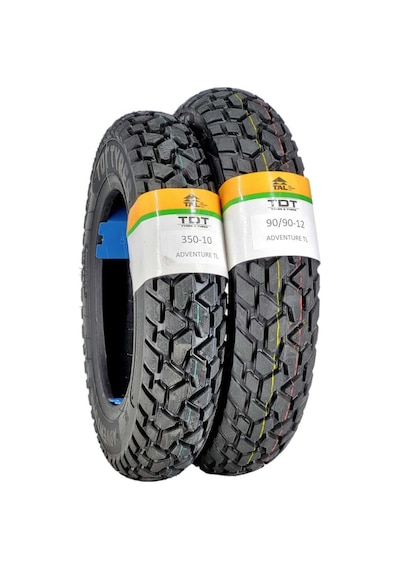 350-10 Ve 90/90-12 Motosiklet Lastiği Tl Tubeless - Dubleks