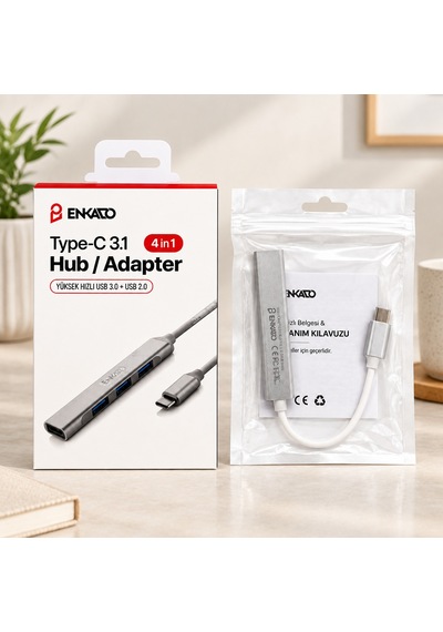 Type-c 4 Port Usb Hub Usb 3.0 & 2.0, Anahtarlı