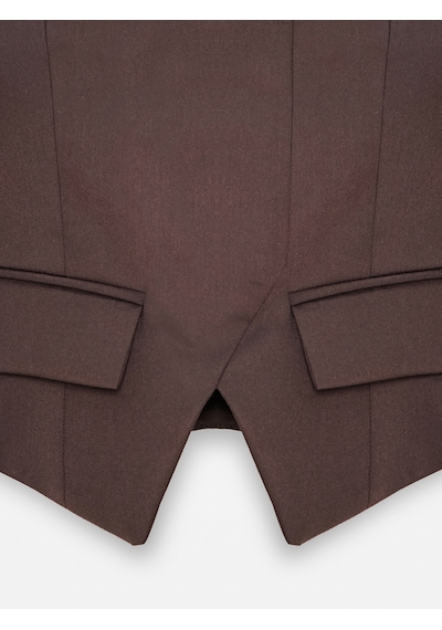 Dilvin 60613 Cep Detaylı Straplez Top-kahve