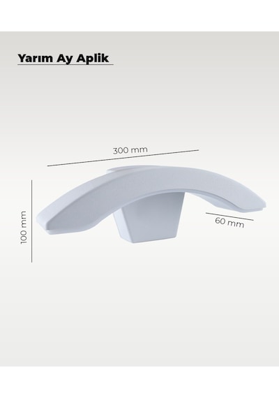 Beyaz Led Yarım Ay Aplik 3200k Sarı Işık Beyaz