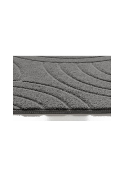 Plato Halı Opqo Oymalı Premium Oturma Odası, Salon, Antre, Yıkanabilir Polyester Kaymaz Taban Gri Halı