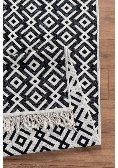 Arya Vl Çift Taraflı,katlanabilir,yıkanabilir,yüksek Kalite Pamuk Salon,oturma Odası,balkon Kilim Krem-antrasit2