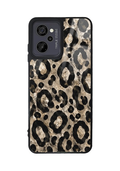 Casper M45 Brown Leopar Tasarımlı Glossy Telefon Kılıfı Kahverengi