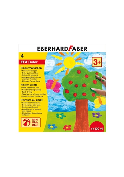 Eberhard Faber Parmak Boyası 4 Renk 100Ml