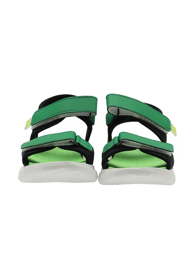 Panço Unisex Çocuk Çift Bantlı Cırt Cırtlı Siyah Sandalet 2312uk10003