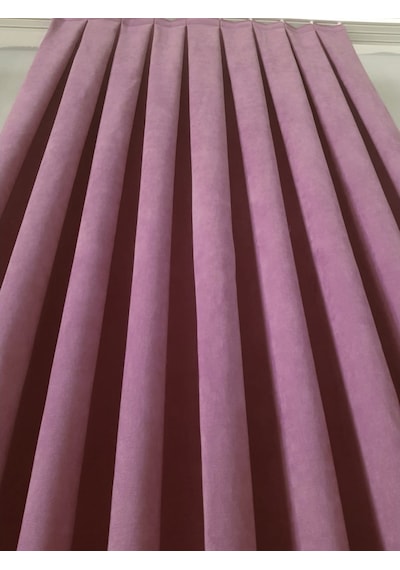 Evdepo Home Deniz Soft Pileli Fon Perde Koyu Lila