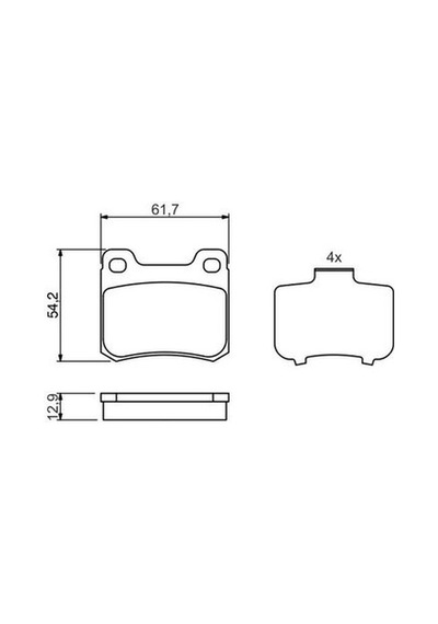 Mercedes 190 Serisi 201 E 1.8 1990-1993 Bosch Arka Balata Wva20758