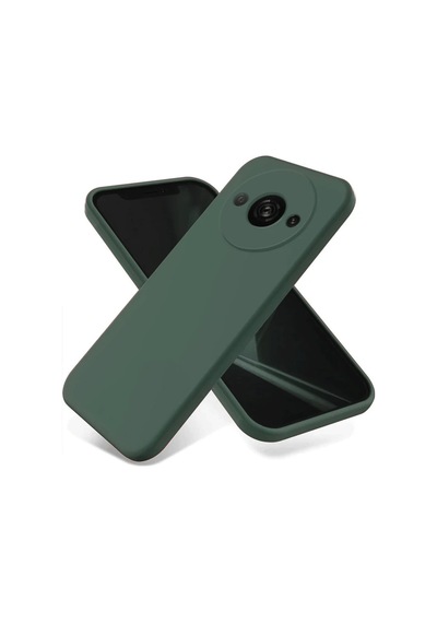 Xiaomi Redmi A3 4g Kılıf First Silikon - Koyu Yeşil 0.2M-Çok Renkli