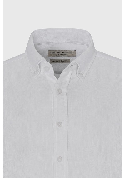 AC&Co / Altınyıldız Classics Erkek Beyaz Slim Fit Dar Kesim %100 Pamuk Düğmeli Yaka Gömlek Beyaz AC&Co / Altınyıldız Classics Erkek Beyaz Slim Fit Dar Kesim %100 Pamuk Düğmeli Yaka Gömlek Beyaz