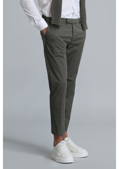 Lufian Plus Smart Erkek Chino Pantolon Slim Fit Yeşil Yeşil 111190312100600 Yeşil