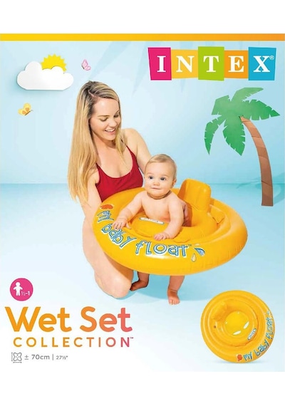 Intex My Baby Float Oturaklı Bebek Flatörü 70 CM Çok Renkli