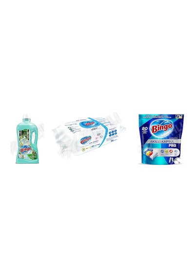 Bingo Yüzey Tem. Fresh 2.5 Lt + Yüzey Tem. Havlusu 96'lı + Tablet Pro 80'li 3'lü Set Diğer