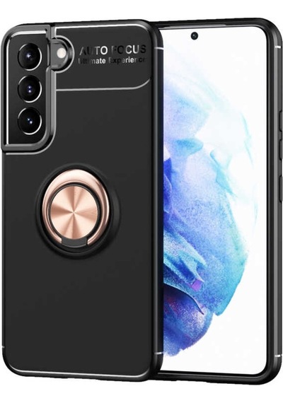 Samsung Uyumlu Galaxy S22 Plus Kılıf Yüzüklü Magnetli Ravel Case Kapak