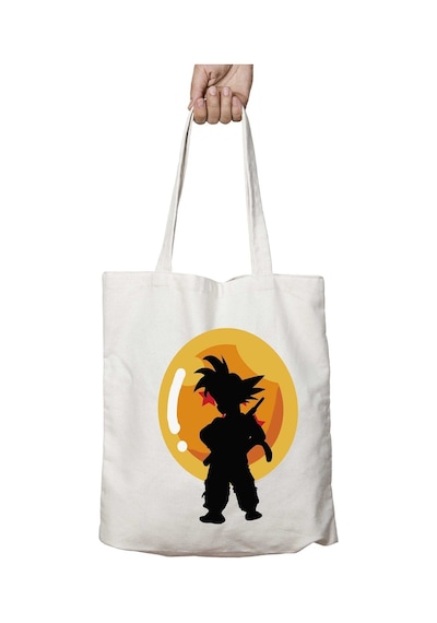 Art Hediye Goku Dragon Ball Z İki Taraf Kalıcı Yıkanabilir Okul Plaj Omuz Bez Çanta Çok Renkli